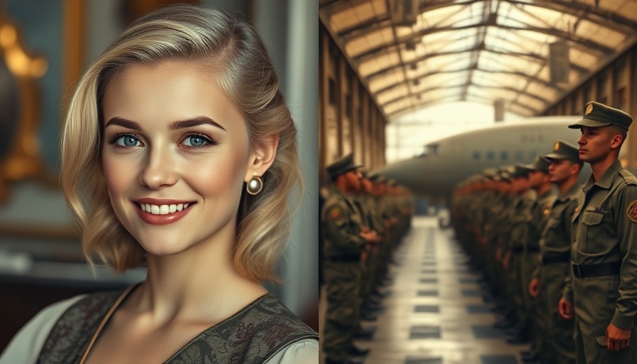 Actors roles cut; smiling woman and military scene