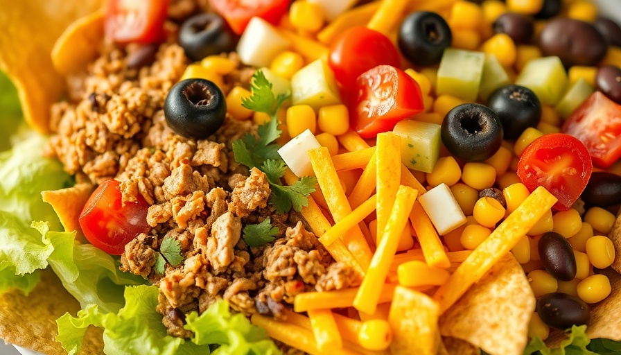 Colorful Southwest summer salad with fresh ingredients.