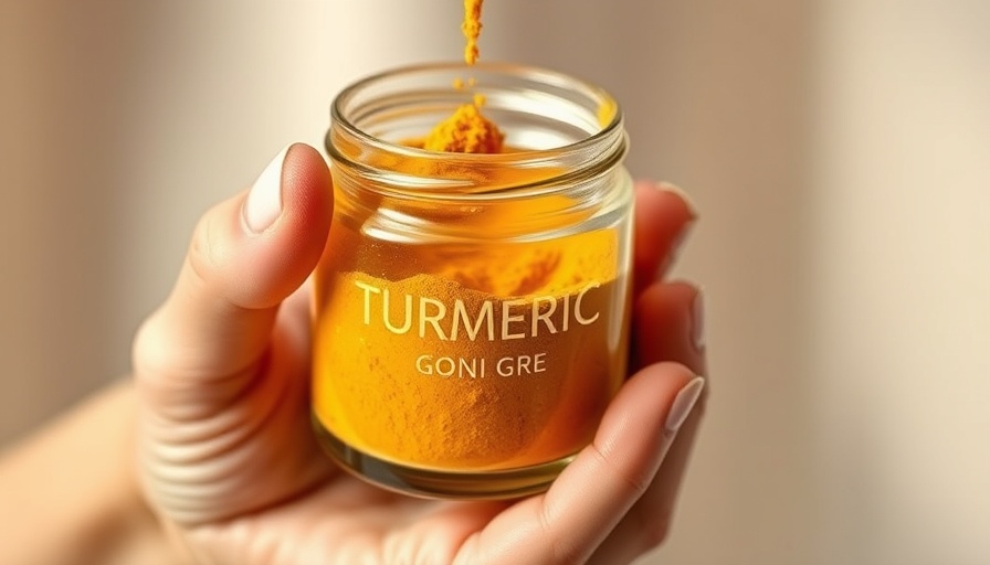 Turmeric skincare jar with citrine gemstones, close-up view