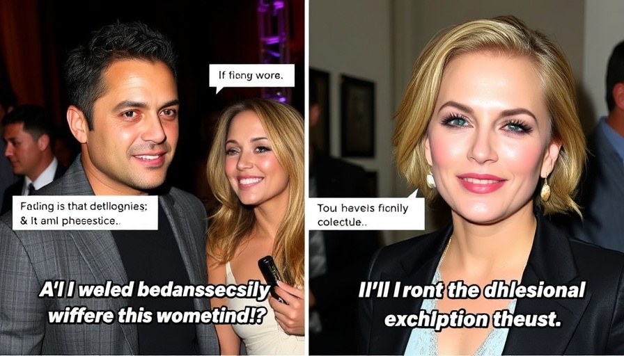 Celebrity obsession humor with playful text overlay.