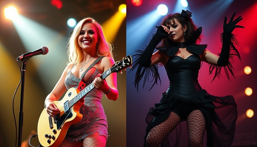 Celebrity gossip: contrasting performances on stage by two female artists.