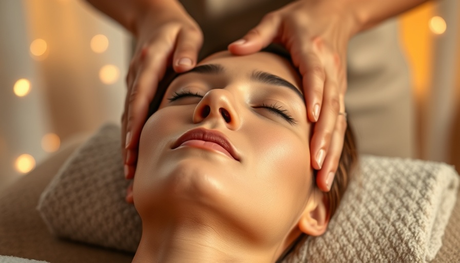 Facial lifting massage session in a serene spa environment.