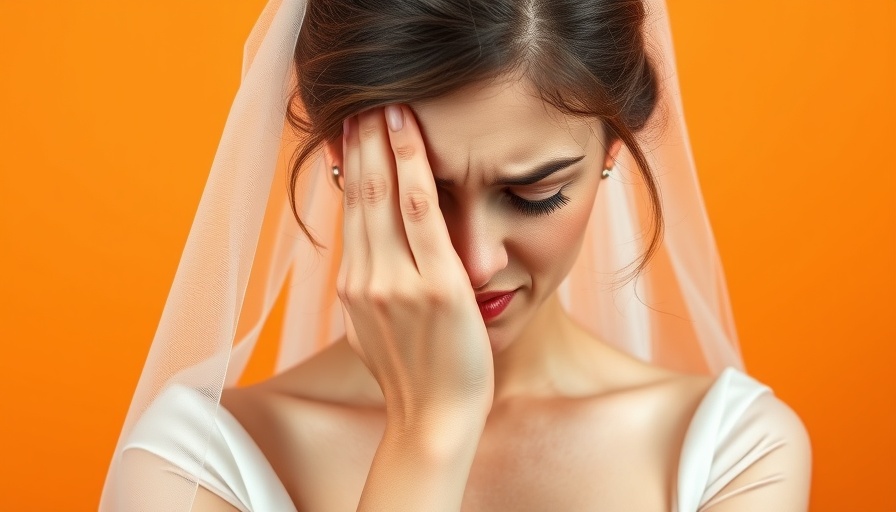 Bride covering face in stress, bridal stress traps