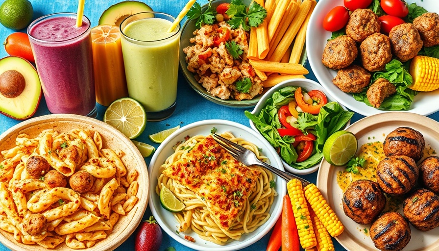 7 Day High Protein Diet Meal Plan with assorted dishes.