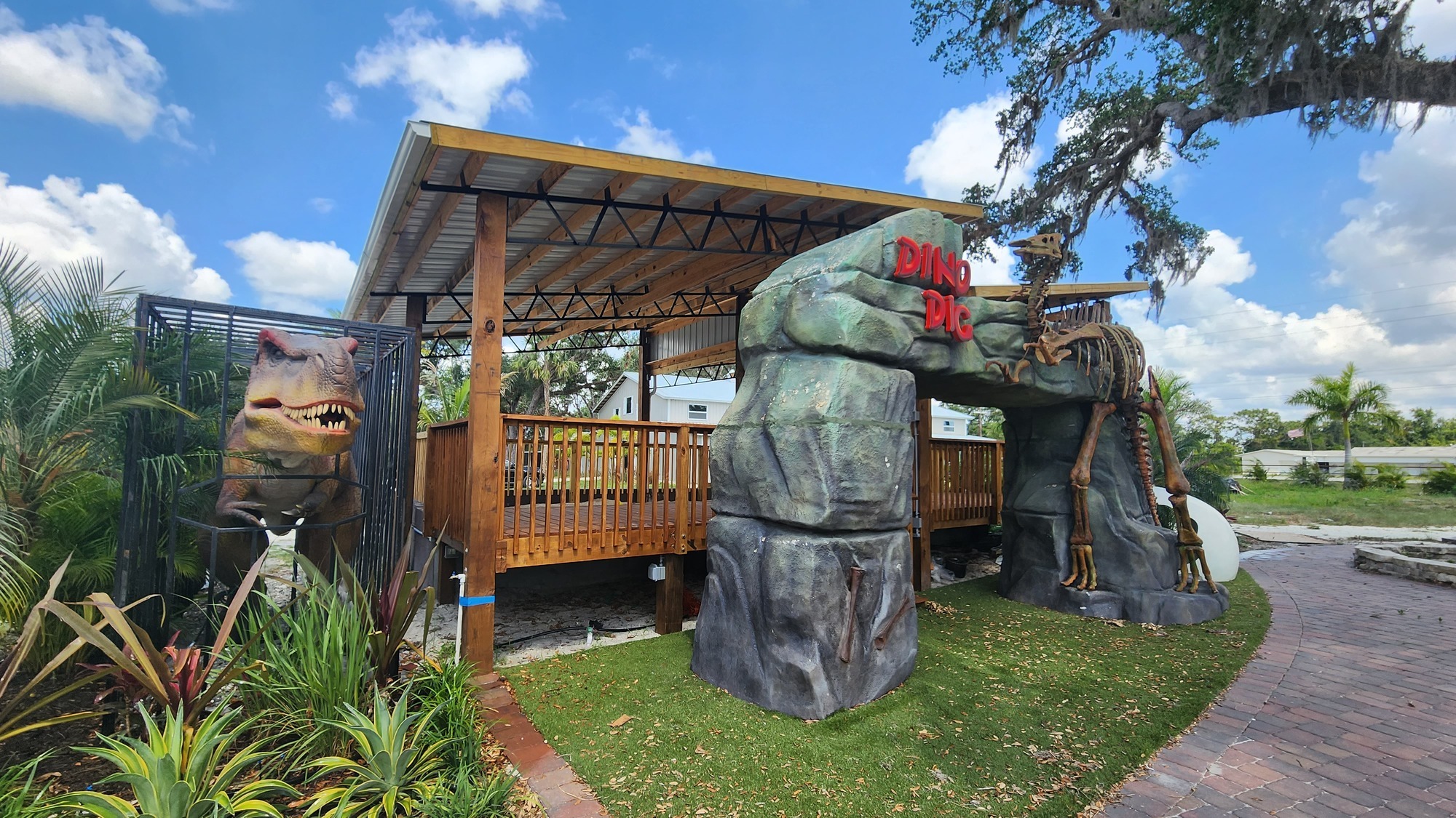 Engaging dinosaur dig adventure for children at christian camp, kids discovering fossils, hands-on activity at florida christian camp rental, colorful environment