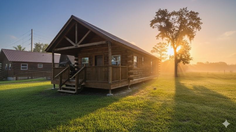 peaceful lakeside retreat at christian camp in central florida, reflective youth and adults, calm moss-draped cypress trees, detailed and natural lighting