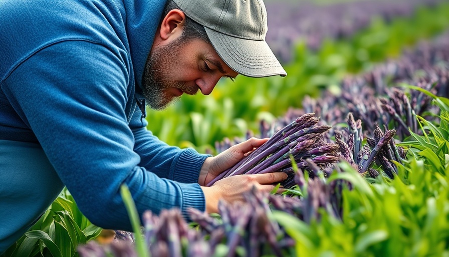 Person harvesting asparagus in field for Lysander special election