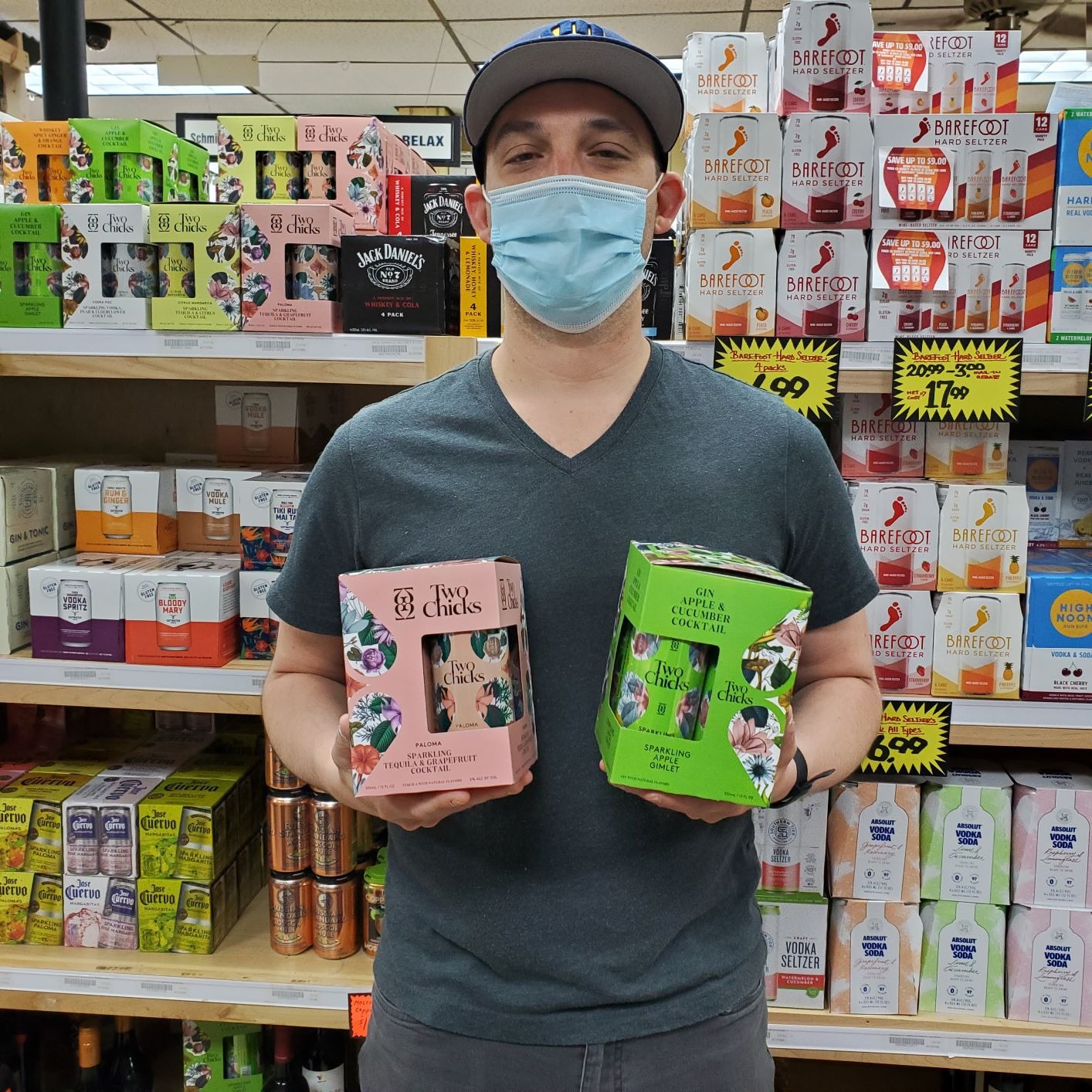 Canned Cocktails Section at On The Rox Liquors in Buffalo, New York