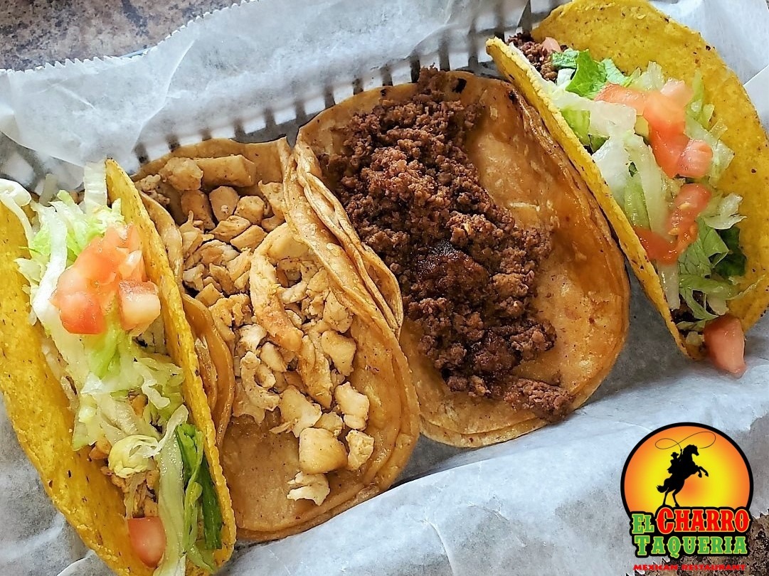 hard shell and soft shell chicken and beef tacos