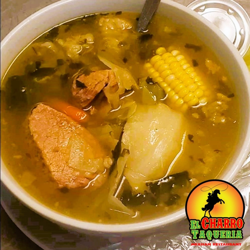 caldo de res served at taqueria el charro niagara falls, new york