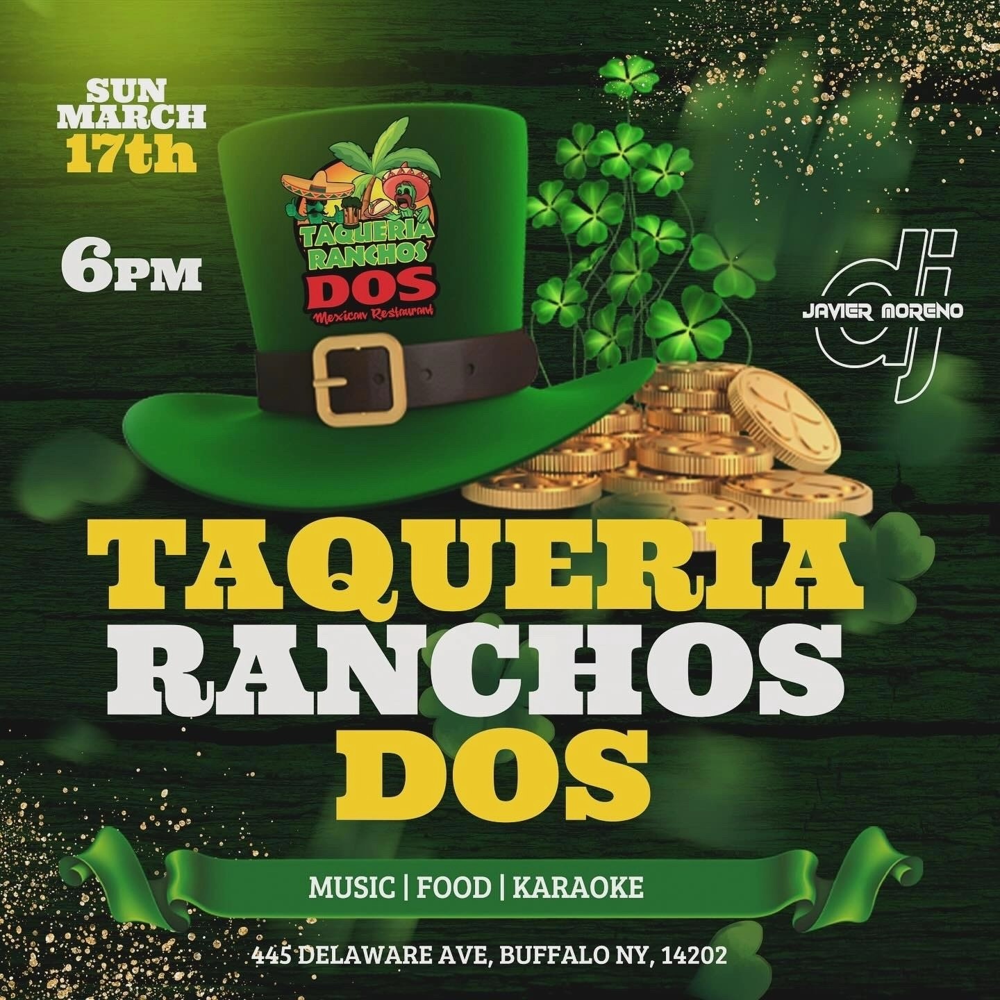 St. Patrick's Day Taqueria Ranchos Dos Buffalo