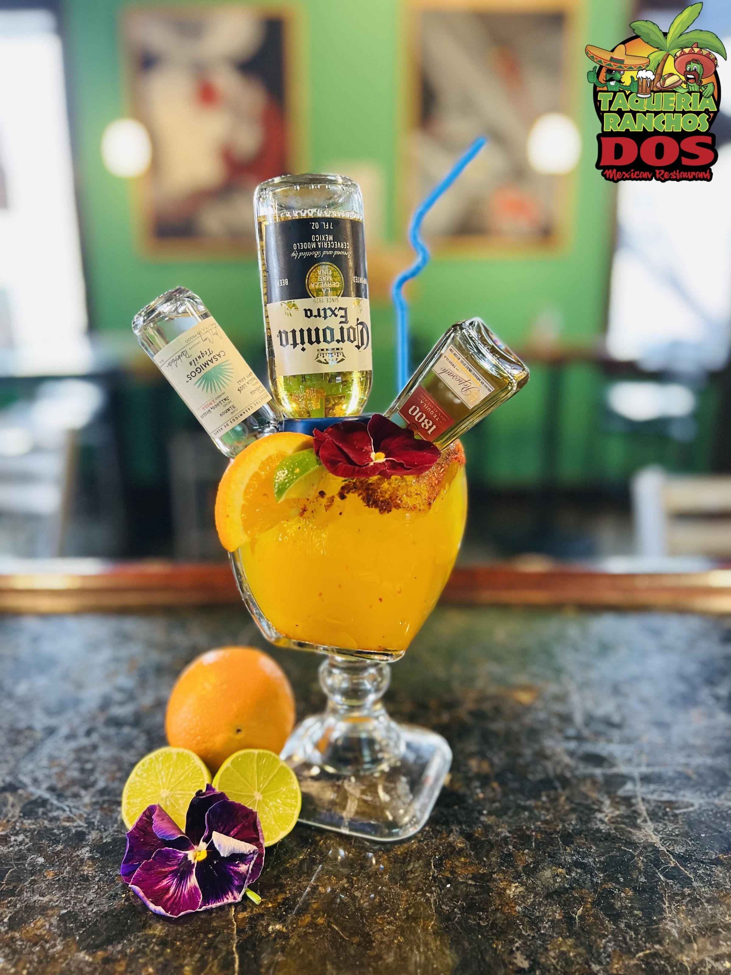 coronarita on bar at taqueria ranchos dos in buffalo new york