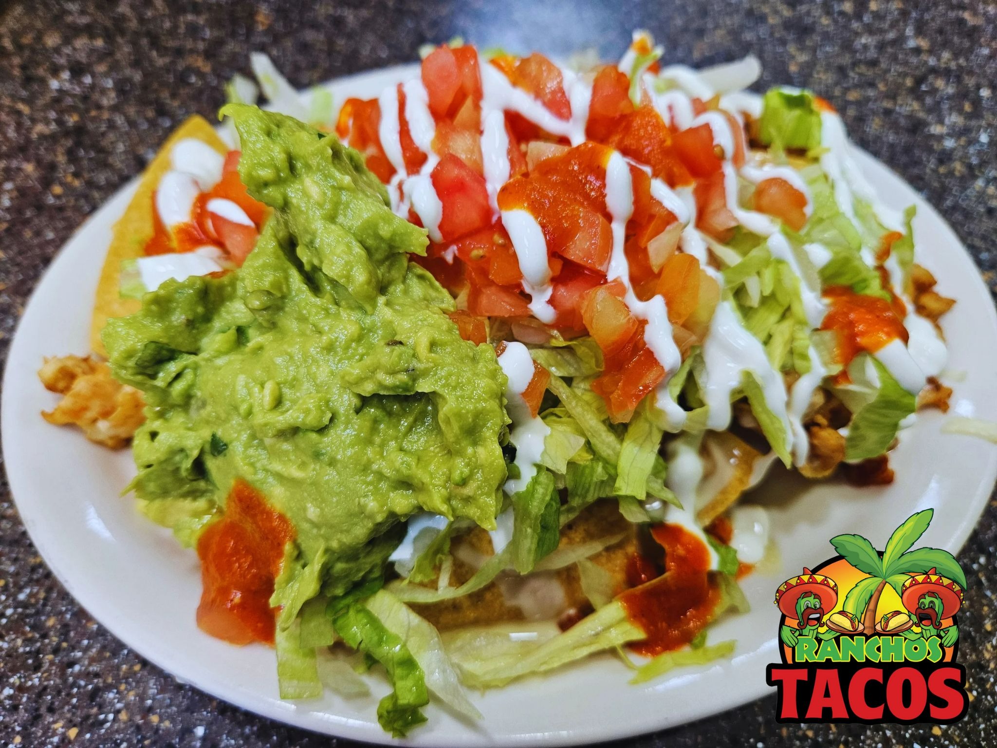 loaded chicken nachos with guacamole in amherst new york