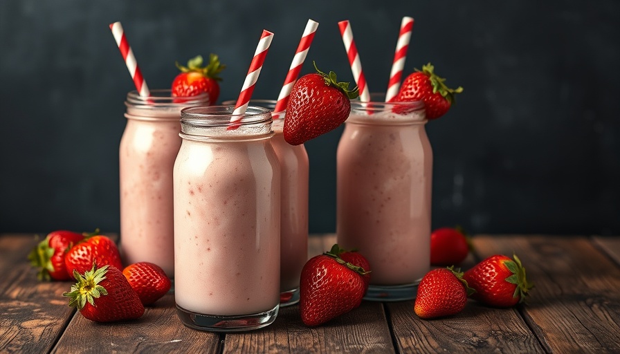 Fresa Colada recipe: refreshing strawberry milkshake with fresh fruit.
