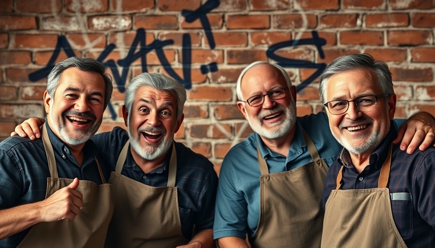 Asado argentino cooking show promotion, two smiling men.