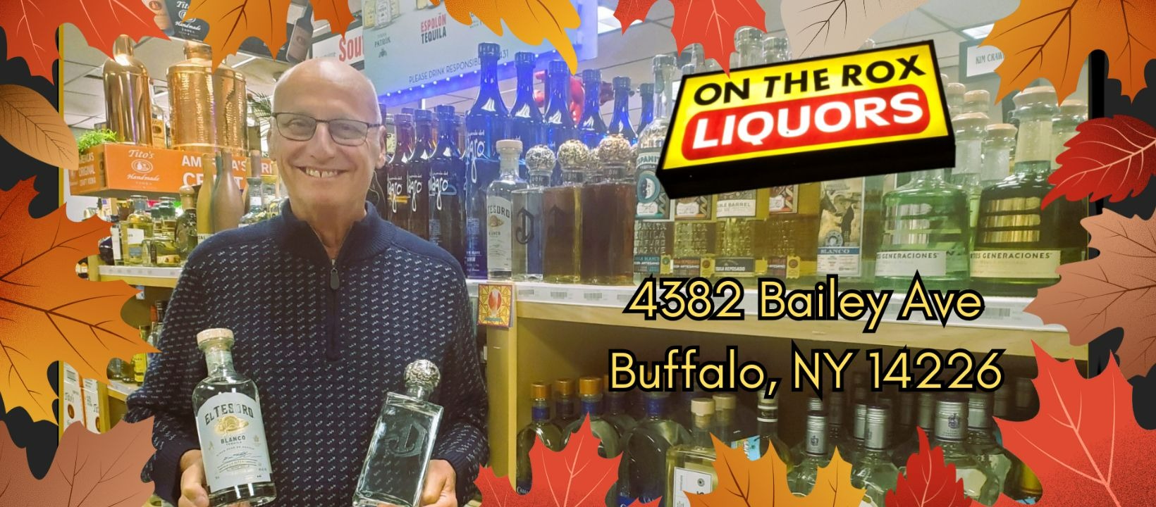 Modern Amherst NY liquor store interior with organized shelves and friendly service.