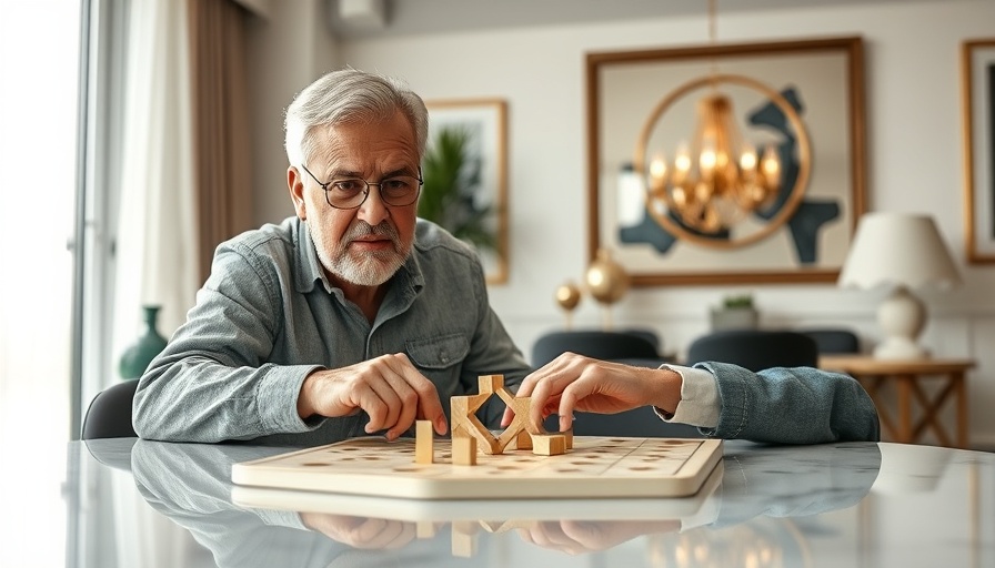Confident man playing tic-tac-toe, never loses strategy.