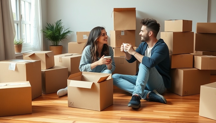 Young couple discussing in a new apartment, shared ownership concept.