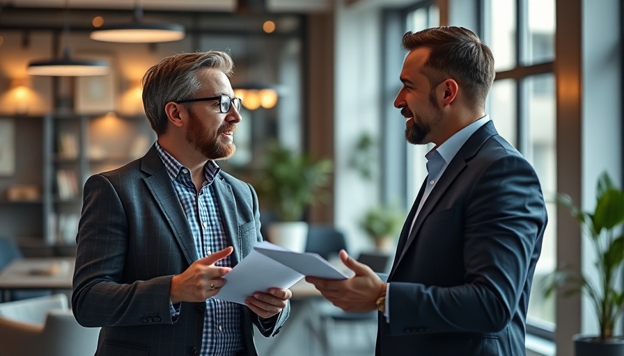 Employee turnover costs discussion between two professionals in office.