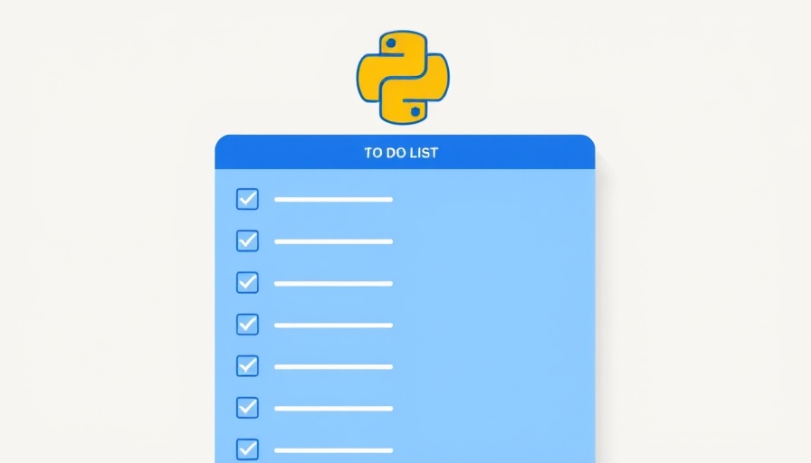 Minimalistic to-do list application design with Python logo