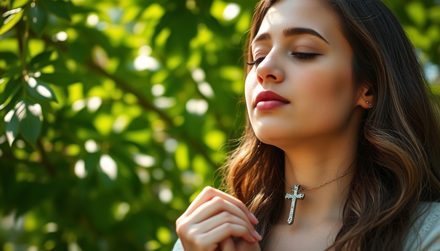 Finding Joy in Sorrow as a Christian: Woman in prayer with a cross