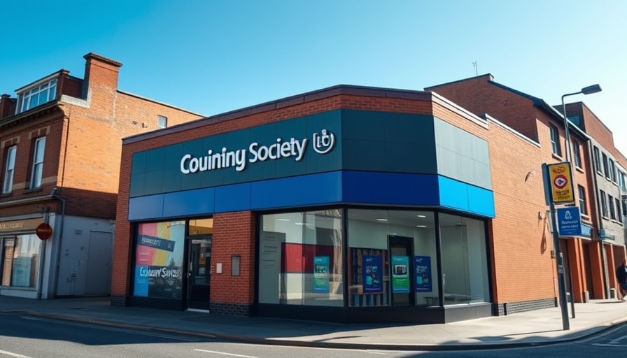 Coventry Building Society branch exterior, potential job loss context.