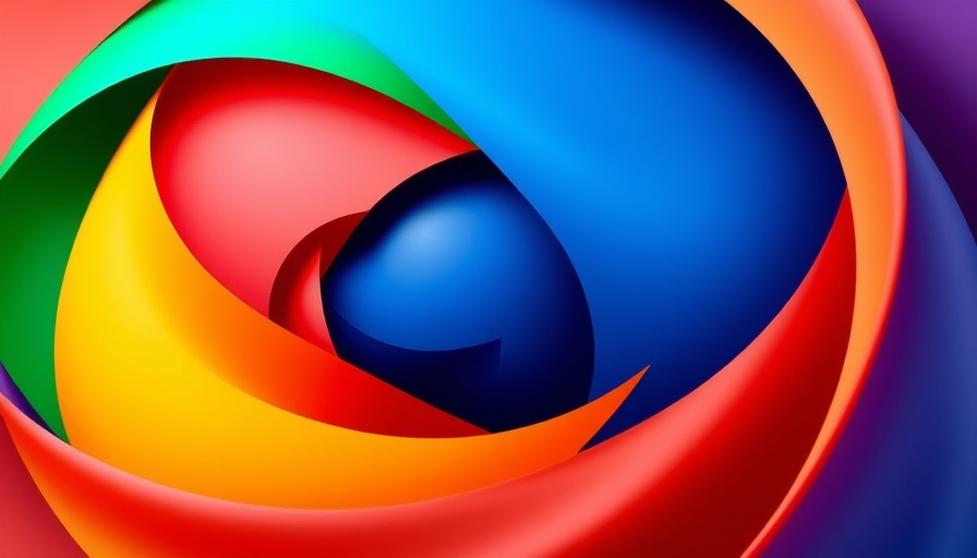 Colorful Google Chrome logo abstract design