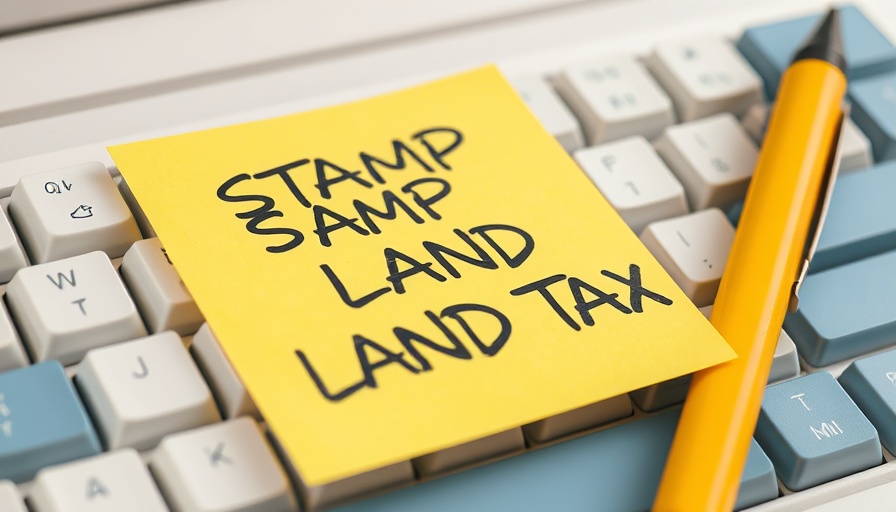 Stamp Duty Land Tax note on keyboard, related to UK reforms.