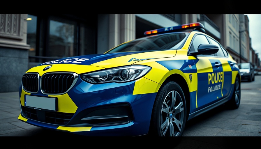 Police car in Dumfries and Galloway for drug enforcement