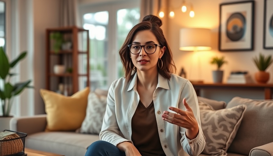 Confident woman discussing passive income ideas in home office.