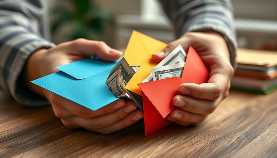 Hands organizing money into envelopes for cash stuffing budgeting method.
