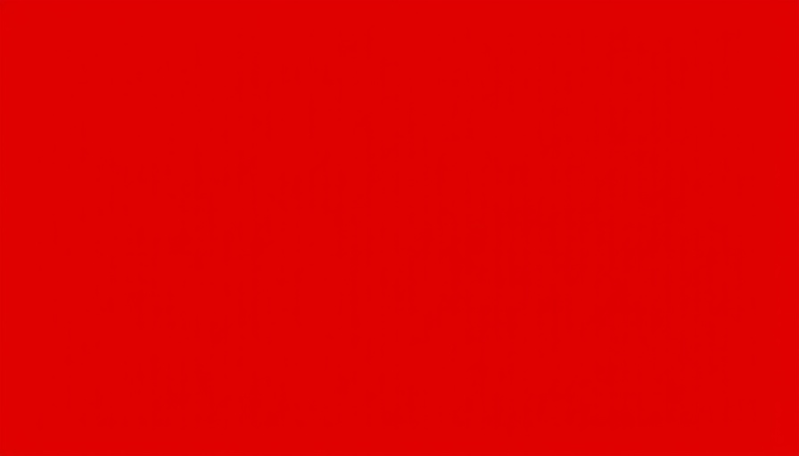 Solid red background representing minimalism.