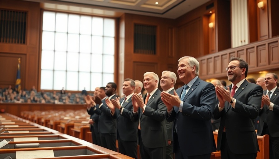 Officials clapping, Trump's Iran remarks context, formal assembly.