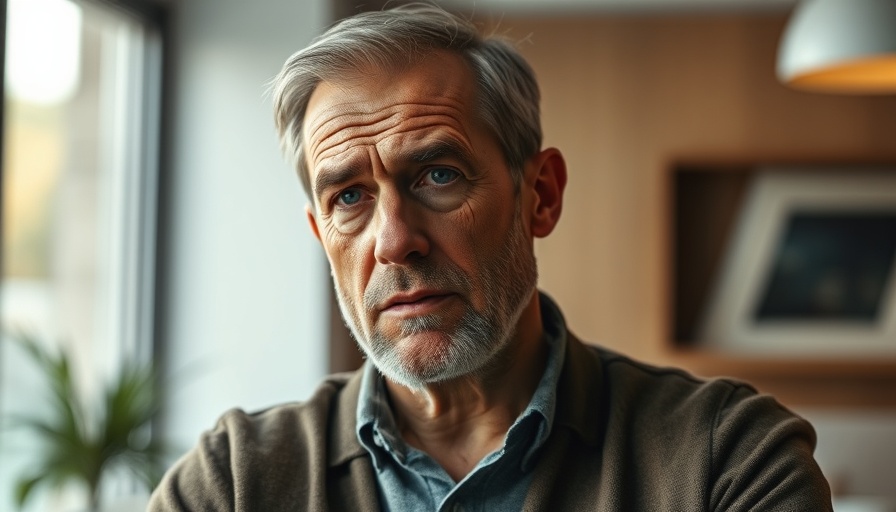 Concerned man in indoor setting discussing UK surveillance.