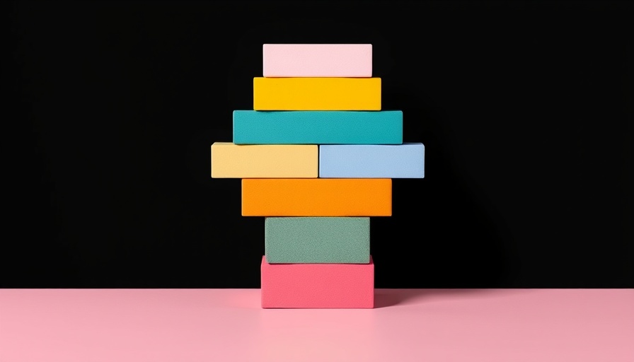 Array of colorful geometric blocks symbolizing the future of DEI.