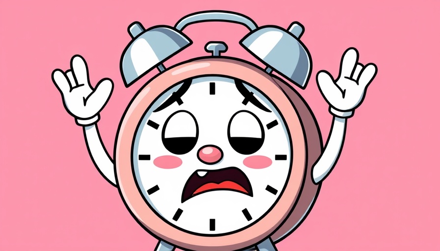 Cartoon clock character illustrating concept to understand aging clocks.