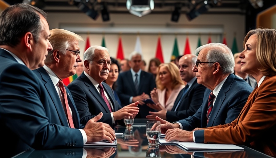 Split screen highlighting Trump's Peace Deal discussions