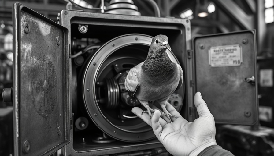 Exploring technology: mechanical device with pigeon.