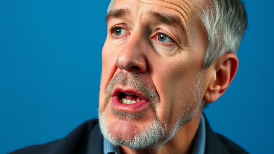 Middle-aged man discussing Britain Military Preparation passionately.