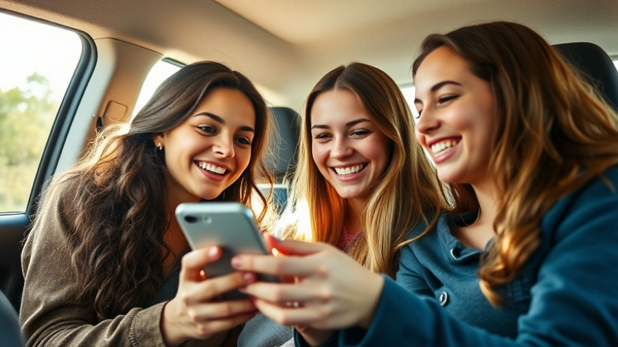 Teenage girls sharing content on a mobile device, niche social media platforms.