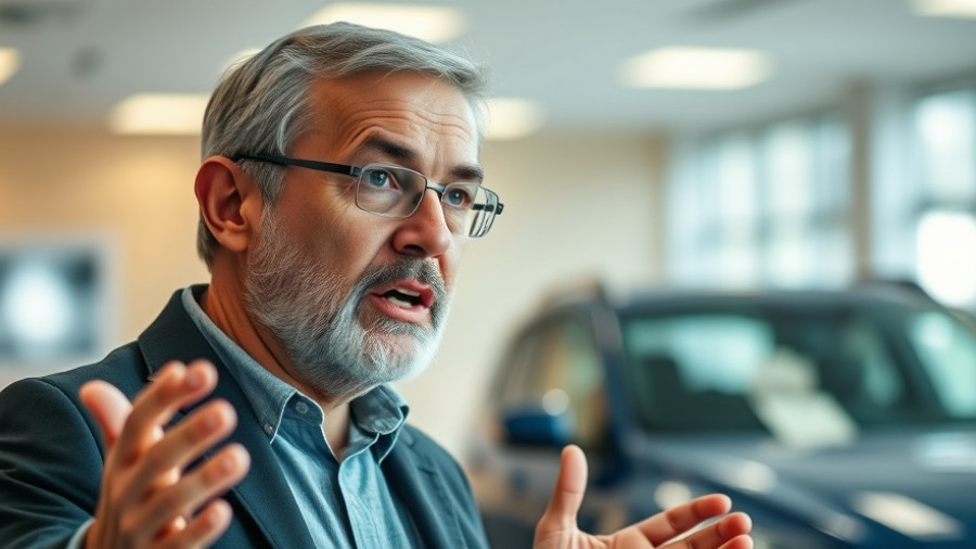 Company car tax explained in video by middle-aged man.