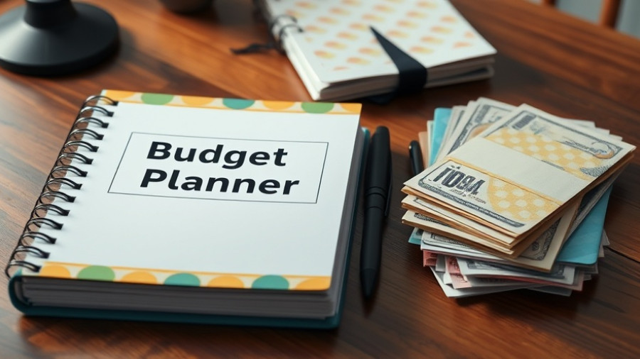 Organized cash stuffing budgeting setup with planner and envelopes.