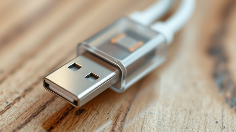 Sleek USB-C connector showcasing nifty design for tech-savvy business owners.