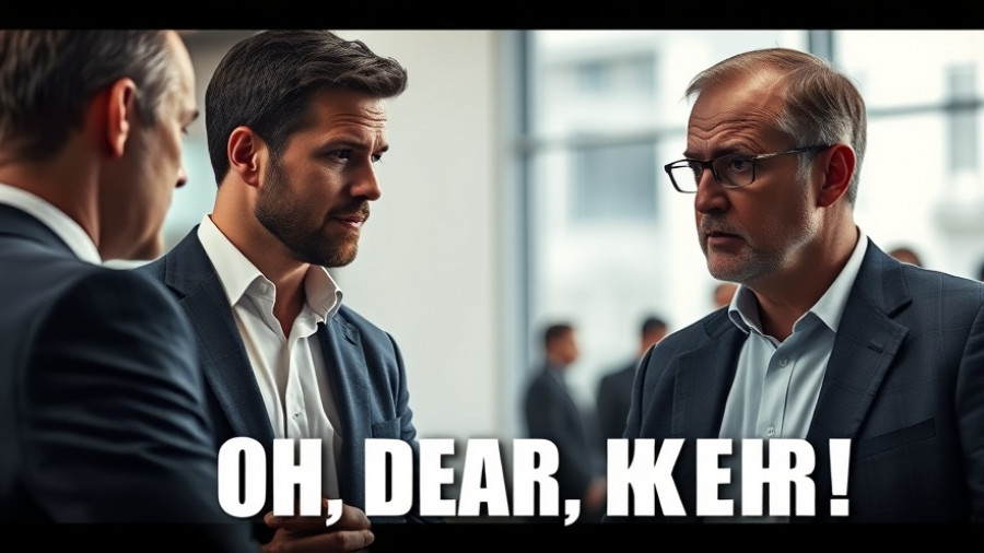 Collage of serious discussion indicating UK fines on American companies.