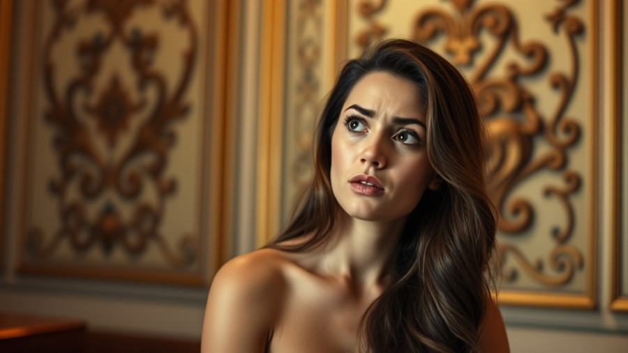 Young woman discusses Brazilian Butt Lift safety concerns indoors.