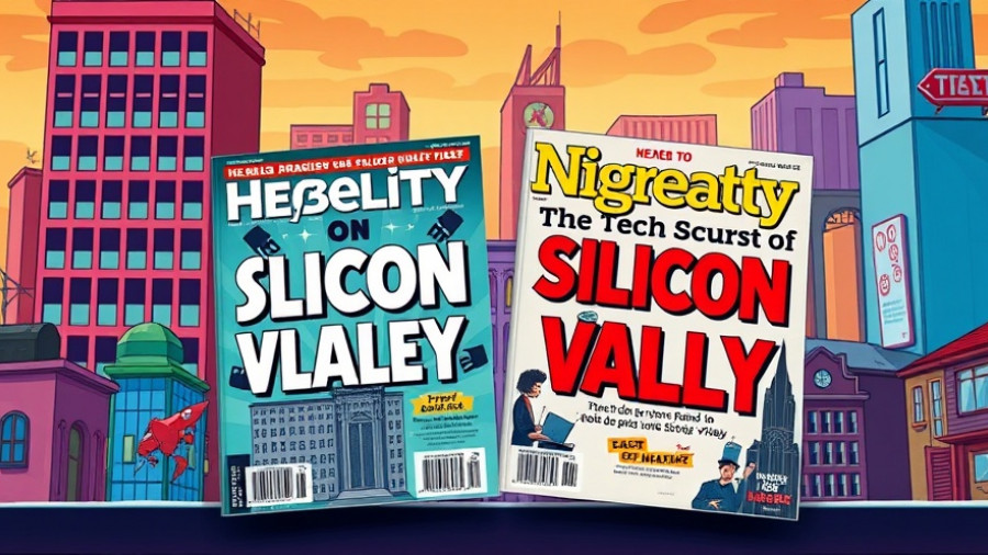 Satirical magazine covers parodying Silicon Valley AI culture.
