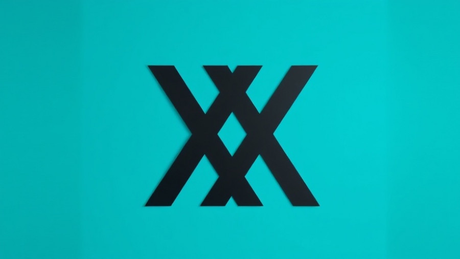Bold black XX on teal background, symbolizing new link experience.