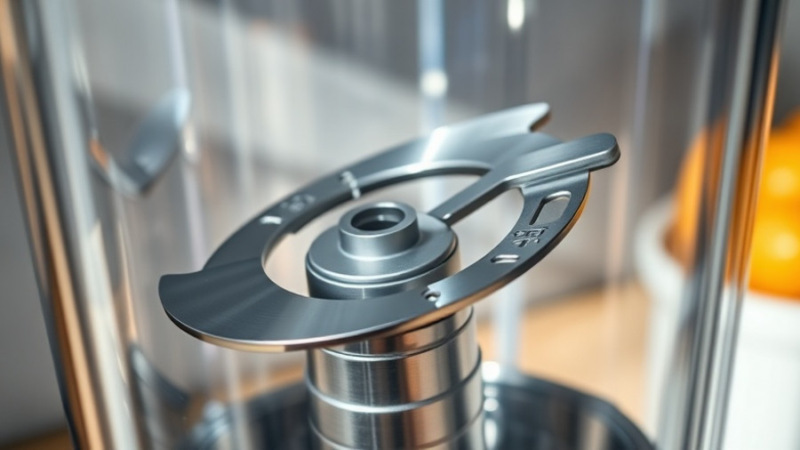 Close-up of blender's ninja blade condition in kitchen setting