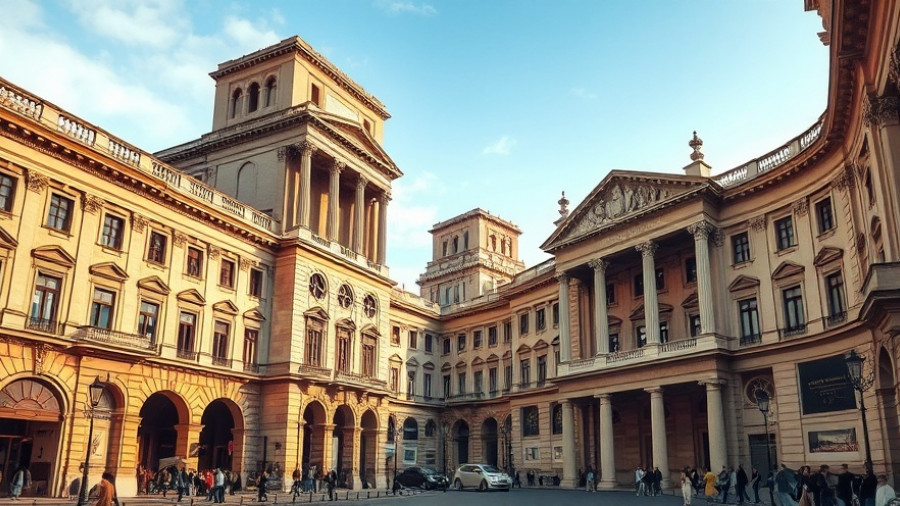 Stately buildings in UK symbolizing lower borrowing costs in property market.