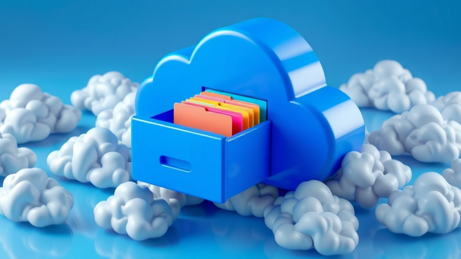 Colorful 3D cloud storage illustration for best online backup services